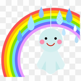 Rainbow Teru Teru Bozu Doll Clipart - てるてる 坊主 イラスト フリー, HD Png Download - rainbow .png