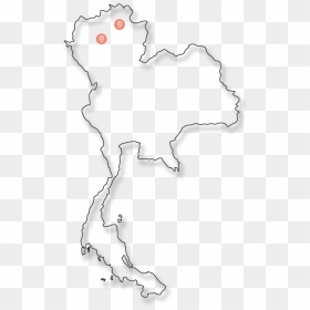 โครง ร่าง แผนที่ ประเทศไทย, HD Png Download - thailand map png