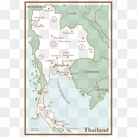 Atlas, HD Png Download - thailand map png
