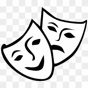Theatre Drama Mask Comedy Clip Art - Theatre Mask Transparent Background, HD Png Download - comedy mask png