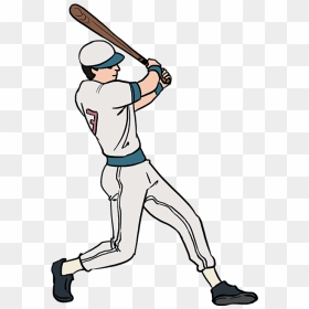 Drawing Sport Baseball - Baseball Player Drawing Easy, HD Png Download - baseball outline png