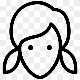 Pigtails Haircut Icon - Line Art, HD Png Download - pigtails png