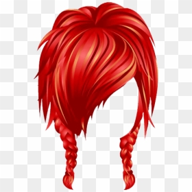 Free Png High School Spiky Pigtails Red Png Images - Wig Red Hair Clipart, Transparent Png - pigtails png