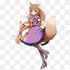 Little Wolf Girl Anime, HD Png Download - anime wolf png