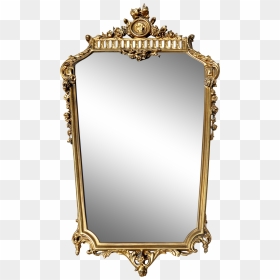 Transparent Vintage Mirror Png, Png Download - gold mirror png