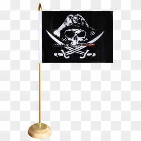 Pirate With Bloody Sabre Table Flag - Pirate Flag, HD Png Download - bloody x png