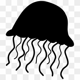 Jellyfish Cartoon Black, HD Png Download - jelly fish png
