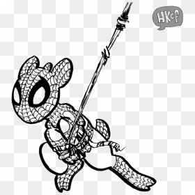 B&w Spider-goat, HD Png Download - goat.png