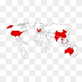 Countries That Have Coronavirus, HD Png Download - thailand map png