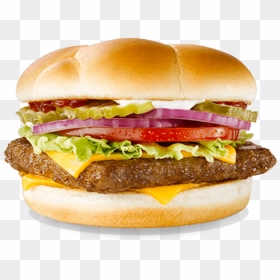 Transparent Hamburger Png - Wendys Single, Png Download - hamburger.png