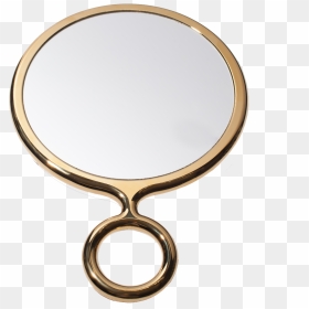 Hand Mirror Png - Circle, Transparent Png - gold mirror png