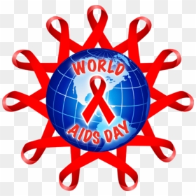 World Aids Day Red Ribbon - Hiv Aids Art, HD Png Download - aids ribbon png