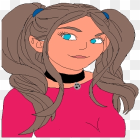 Transparent Pigtail Hair Clipart - Cartoon, HD Png Download - pigtails png
