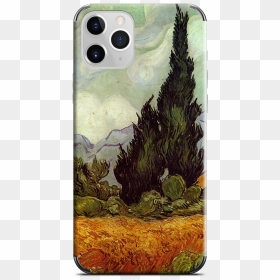 A Wheatfield With Cypresses Iphone Skin"  Data Mfp - Vincent Van Gogh, HD Png Download - watercolor cactus png