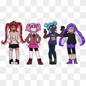 New Inkling Girl Hairstyles, HD Png Download - pigtails png
