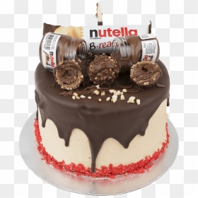 Happy Birthday Nutella Cake, HD Png Download - chocolate dripping png
