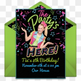 Jojo Siwa Birthday Invitation Template, HD Png Download - jojo siwa png