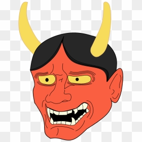 Yeah, I Drew A Red Oni Mask In My Free Time On Trying - Cartoon, HD Png Download - oni mask png