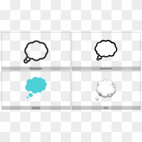 Transparent Thought Balloon Png - Line Art, Png Download - thought balloon png