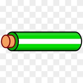 Wire Green White Stripe - Brown Wire With Yellow Strip, HD Png Download - white stripe png