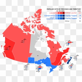 2019 Canadian Election Results, HD Png Download - canada map png