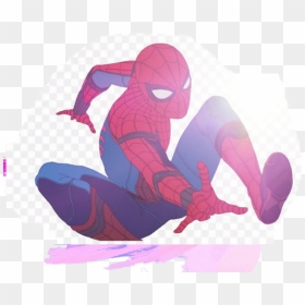 #homem Aranha No Aranha Verso Tom Holland - Spiderman Tom Holland Drawings, HD Png Download - homem aranha png