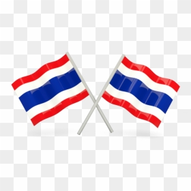 Two Wavy Flags - Myanmar And Thailand Flag, HD Png Download - thai flag png