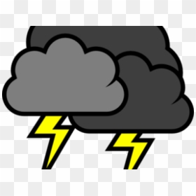 Thunderstorm Clipart Dark Clouds - Rain Cloud Clipart Black And White, HD Png Download - lightning clipart png