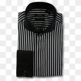 Steven Land Mens Black White Stripe Design Black Collar - Pocket, HD Png Download - white stripe png