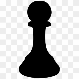 Chess Pawn Black Silhouette Piece Image - User, HD Png Download - pawn png