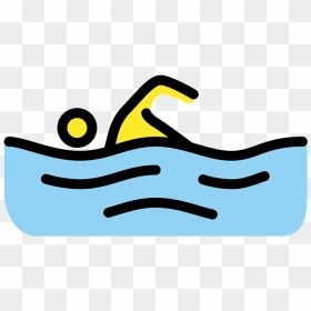 Man Swimming Emoji Clipart - Clip Art, HD Png Download - swimming silhouette png