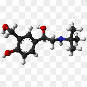R Salbutamol From Xtal 3d Balls - Molecule De Salbutamol, HD Png Download - sal png
