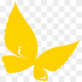Yellow Butterfly Outline Cartoon Png , Png Download - Cartoon Red Butterfly Png, Transparent Png - butterfly outline png