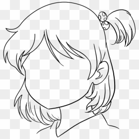 How To Draw Anime Girl Face - Easy Girl Drawing For Kids, HD Png Download - anime lines png