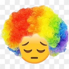 #clown #joke #meme #rainbow #funny #freetoedit - Rainbow Clown Wig, HD Png Download - clown hair png