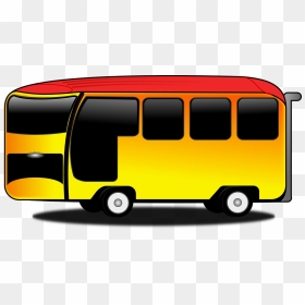 Car Bus Train Cartoon, HD Png Download - school bus clipart png