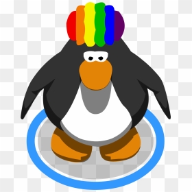 Club Penguin Wiki - Club Penguin Green Penguin, HD Png Download - clown hair png