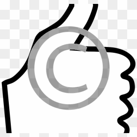 Thumb Clipart Black And White, HD Png Download - thumbs up .png