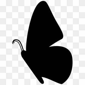Butterfly Side View Shape - Side Shape Of A Butterfly, HD Png Download - butterfly outline png