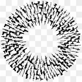 Guns Frame - Guns In A Circle, HD Png Download - png guns