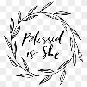Bis Wreath Logo - Blessed Is She Logo, HD Png Download - blessed png