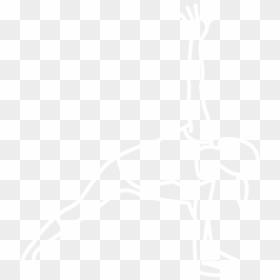 Woman Stretching Arms And Flexing Legs - Johns Hopkins Logo White, HD Png Download - flexing arm png