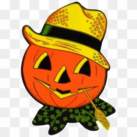 Beistle Pumpkin Head - Vintage Halloween Jack O Lantern, HD Png Download - pumpkin head png