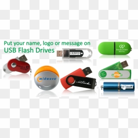 Usb Flash Drives Imprinted With Logo - Usb Flash Drive, HD Png Download - flash drive png