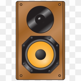Wooden Speaker - Front View - Speaker Front View, HD Png Download - speakers vector png