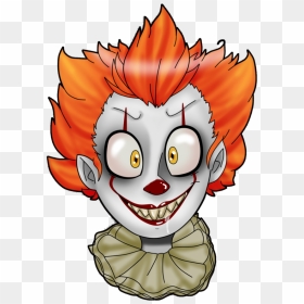 It A Coisa Clipart Svg Black And White Clown Clipart - Fan Art Cute Pennywise Drawing, HD Png Download - pennywise the clown png