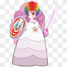 More Clown Quartz😳✨🤡😍 - Steven Universe Steven With Shield, HD Png Download - clown hair png