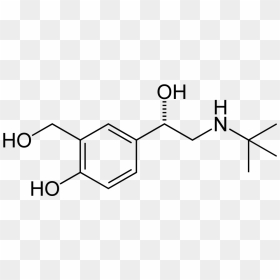 Salbutamol S Enantiomer 2d Skeletal - S Salbutamol, HD Png Download - sal png