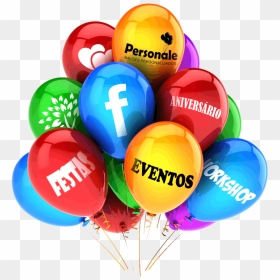 Personale Balões Personalização E Decoração Com Balões - Party Balloons Transparent Background, HD Png Download - baloes png