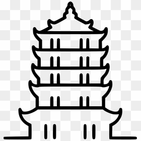 Pagoda - Chinese Tower Clipart, HD Png Download - pagoda png